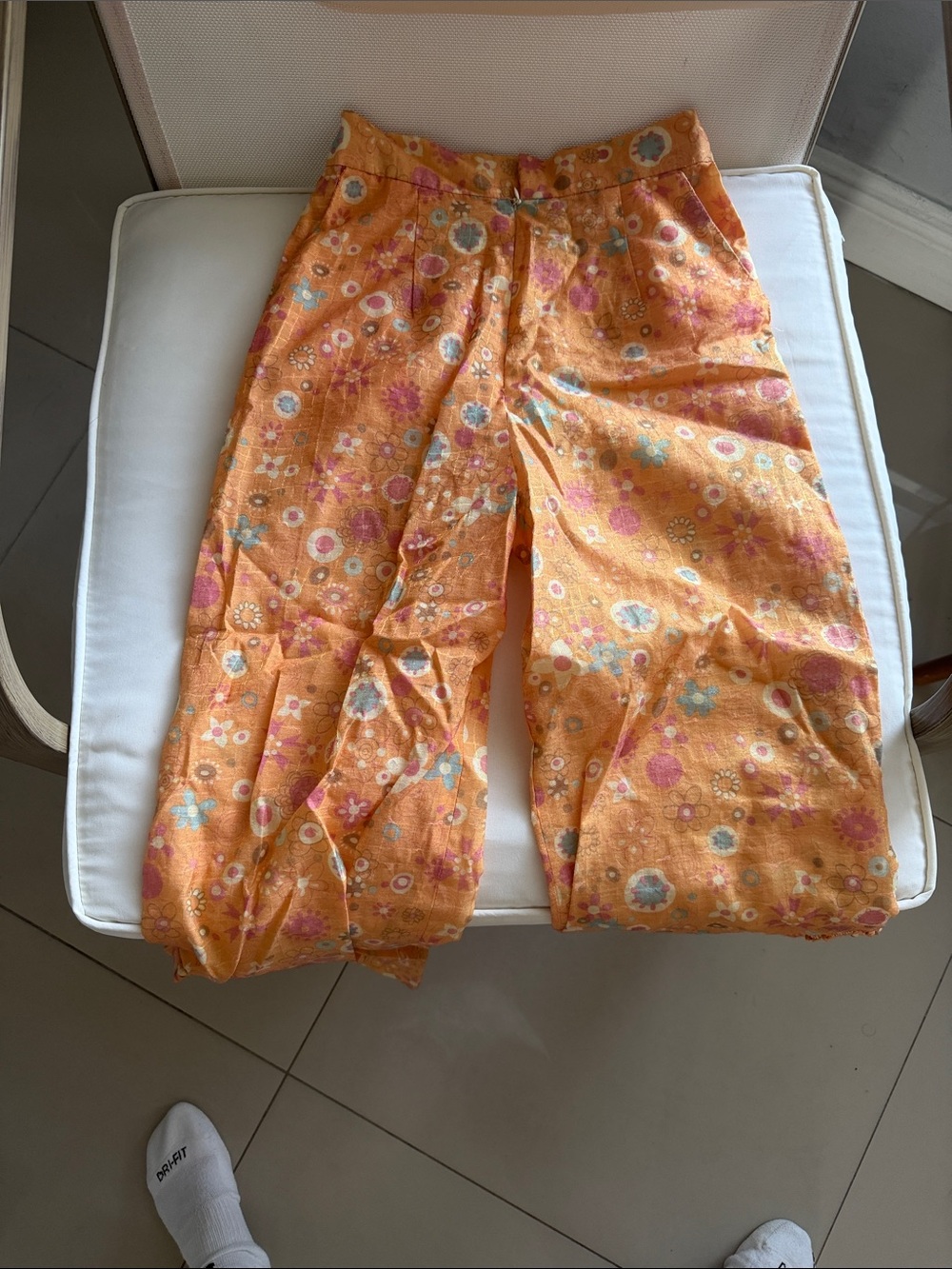 Orange Floral Pants -